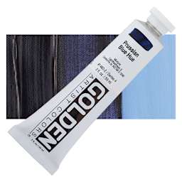 Golden Heavy Body Artist Acrylic - Prussian Blue Hue, 2 oz Tube and swatch