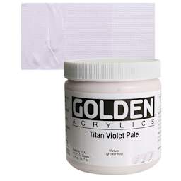 Golden Heavy Body Artist Acrylic - Titan Violet Pale, 8 oz and swatch