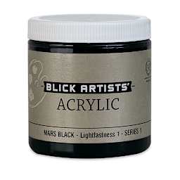 Blick Artists' Acrylic - Mars Black, 8 oz jar