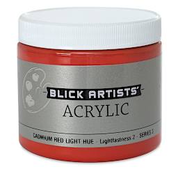 Blick Artists' Acrylic - Cadmium Red Light Hue, 16 oz jar