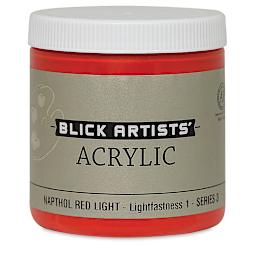 Blick Artists' Acrylic - Naphthol Red Light, 8 oz jar