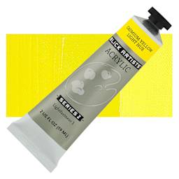 Blick Artists' Acrylic - Cadmium Yellow Light Hue, 2 oz tube and swatch