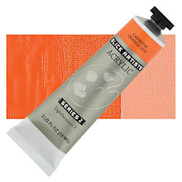 Blick Artists' Acrylic - Cadmium Orange Hue, 2 oz tube and swatch