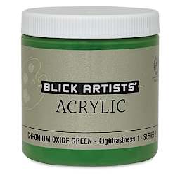 Blick Artists' Acrylic - Chromium Oxide Green, 8 oz jar