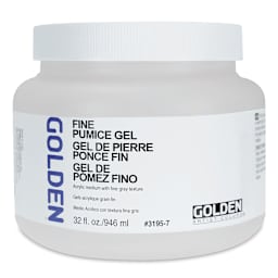 Golden Pumice Gel Medium - Fine, 32 oz jar