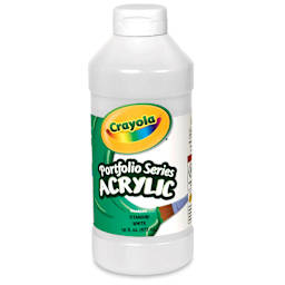 Crayola Portfolio Series Acrylics - Titanium White, 16 oz Bottle