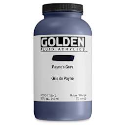 Golden Fluid Acrylic - Payne's Gray, 32 oz