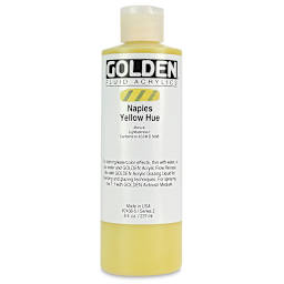 Golden Fluid Acrylics - Naples Yellow Historical Hue, 8 oz bottle