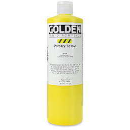 Golden Fluid Acrylics - Primary Yellow, 16 oz bottle