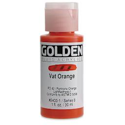 Golden Fluid Acrylics - Vat Orange, 1 oz bottle