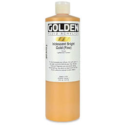 Golden Fluid Acrylics - Iridescent Bright Gold (Fine), 16 oz bottle