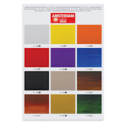 Amsterdam Standard Series Acrylics - Set of 12, Assorted, color swatches