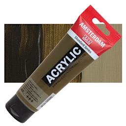 Amsterdam Standard Series Acrylic Paint - Raw Umber, 120 ml Tube and swatch