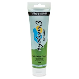 Daler-Rowney System3 Acrylic - Pale Olive Green, 150 ml tube
