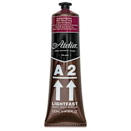 Chroma A2 Student Acrylics - Quinacridone Red Violet Hue, 120 ml tube, front