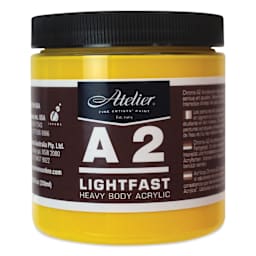 Chroma A2 Student Acrylics - Cadmium Yellow Medium Hue, 250 ml jar