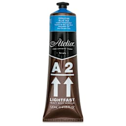 Chroma A2 Student Acrylics - Cerulean Blue Hue, 120 ml tube, front
