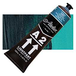 Chroma A2 Student Acrylic - Pthalo Green Hue, 120 ml tube and swatch