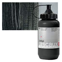 Lascaux Artist Acrylic - Transoxide Black, 390 ml Tube and swatch