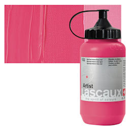 Lascaux Artist Acrylic - Quinacridone Rose Light, 390 ml Tube and swatch