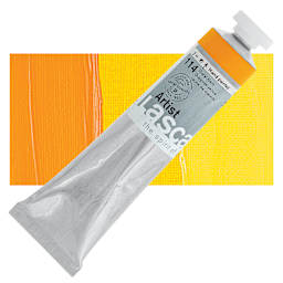 Lascaux Artist Acrylic - Diarylide Yellow, 45 ml tube and swatch