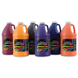 Chromacryl Acrylic Essentials - Set of 6, Secondary Colors, 2 L