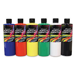 Chromacryl Acrylic Essentials - Set of 6, Primary Colors, 500 ml