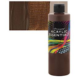Chromacryl Acrylic Essentials - Burnt Umber, 500 ml and swatch