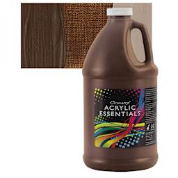 Chromacryl Acrylic Essentials - Burnt Umber, Half Gallon and swatch