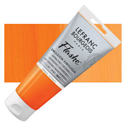 Lefranc & Bourgeois Flashe Vinyl Paint - Japanese Orange, 80 ml tube and swatch
