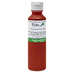 Tri-Art Liquid Artist Acrylics - Transparent Red Oxide, 120 ml bottle
