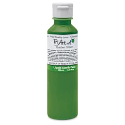 Tri-Art Liquid Artist Acrylics - Golden Green, 120 ml bottle
