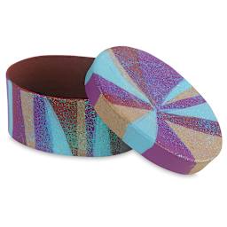 Sargent Glitter Glaze - Painted box with Glitter Glaze overlay