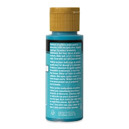 FolkArt Matte Acrylic Paint - Cayman Blue, 2 oz, Bottle (Back)
