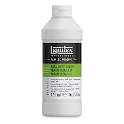 Liquitex Fluids Acrylic Medium - Ultra Matte, 16 oz Bottle. Front of bottle.