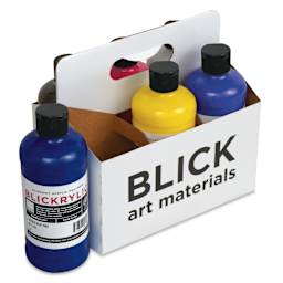 Blickrylic Student Acrylics - Mixing Color Set, Pack of 6 Colors, Pints