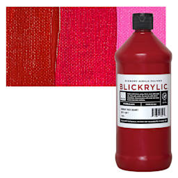 Blickrylic Student Acrylic - Bright Red, Quart and swatch