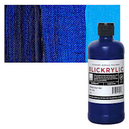 Blickrylic Student Acrylic - Phthalo Blue, Pint and swatch