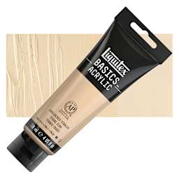 Liquitex Basics Acrylic Paint - Unbleached Titanium, 4 oz tube and swatch