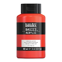 Liquitex Basics - Cadmium Red Light Hue, 13.5 oz Squeeze Bottle