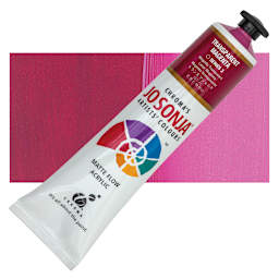 Jo Sonja's Artist Acrylic - Trans Magenta, 2.5 oz tube and swatch