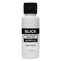 Blick Matte Acrylic - Pearl White, 2 oz bottle