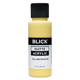 Blick Matte Acrylic - Yellow Medium, 2 oz bottle