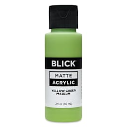Blick Matte Acrylic - Yellow Green Medium, 2 oz bottle