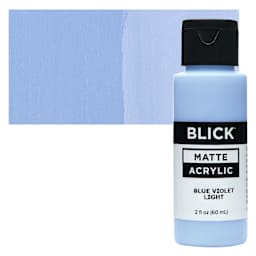 Blick Matte Acrylic - Blue Violet Light, 2 oz bottle and swatch