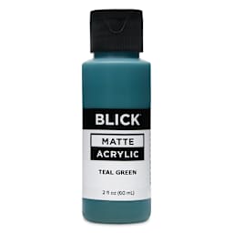 Blick Matte Acrylic - Teal Green, 2 oz bottle