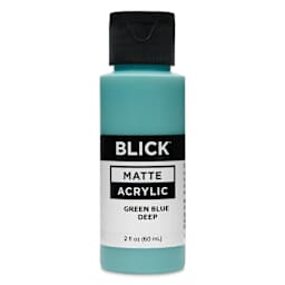 Blick Matte Acrylic - Green Blue Deep, 2 oz bottle
