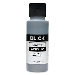 Blick Matte Acrylic - Silver Metallic, 2 oz bottle
