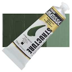 Matisse Structure Paint - Alpine Green, 75 ml tube and swatch
