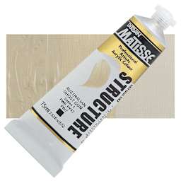 Matisse Structure Paint - Australian Ghost Gum, 75 ml tube and swatch